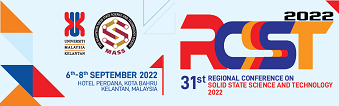 31st Regional Conference on Solid State Science and Technology (RCSSST2022) : Call for Papers